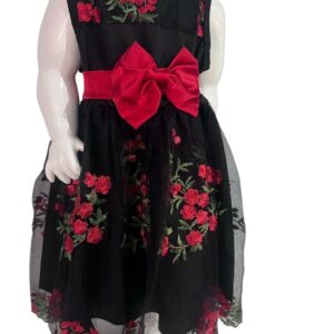 Vestido Negro con Rosas